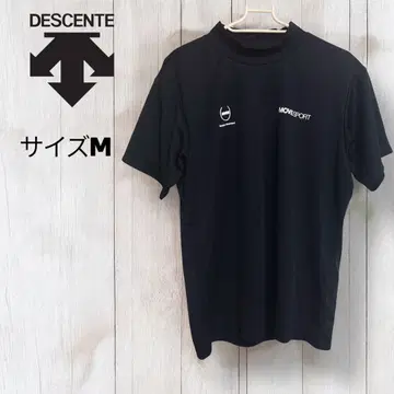 DESCENTE MOVESPORT 모크넥 반팔 셔츠 사이즈 M 블랙