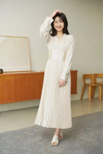 코코딜 니트 코르셋 원피스