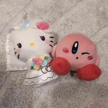 헬로키티 커비 봉제 인형 세트