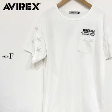 AVIREX 아비렉스 화이트 티셔츠 원피스 프리 사이즈