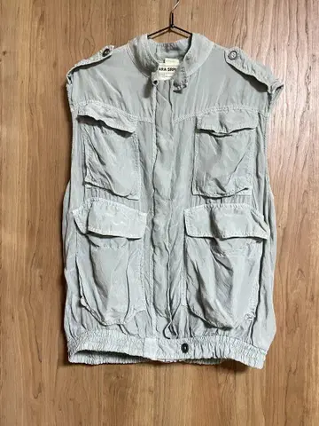 [무료배송] ZARA SRPLS 그레이 큐프라 밀리터리 베스트 나일론