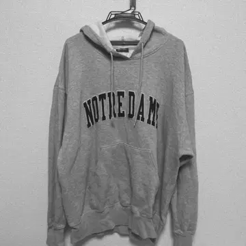 NOTRE DAME 후드 부착 후드티 그레이