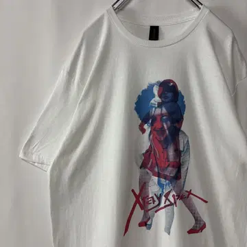 X-Ray 스펙스 밴딩 티셔츠 화이트 L 사이즈 펑크 록 티셔츠