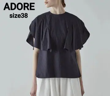 ADORE 어도어 바이오 린넨 블라우스 풀오버 스트라이프