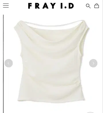 FRAY I.D 아지메 드레이프 블라우스 화이트 1
