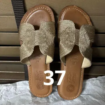 Eder shoes 메탈릭 로프 플랫 샌들