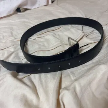 블랙 가죽 벨트 스퀘어 버클