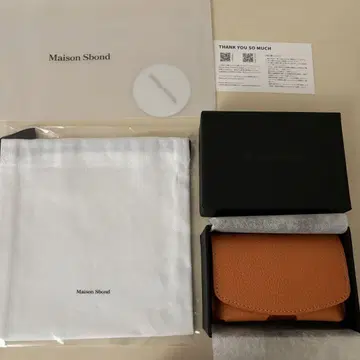 미사용 새상품 Maison Sbond 접이식 지갑 메종에스본 orange