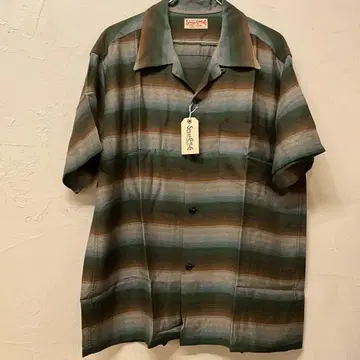 Sugar Cane 스트라이프 반팔 셔츠 L 145GRN sc39521