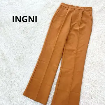 잉그 INGNI 슬랙스 팬츠 센터 프레스 깔끔한 오렌지