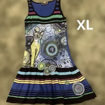 Desigual 슬리브리스 원피스 고양이 XL