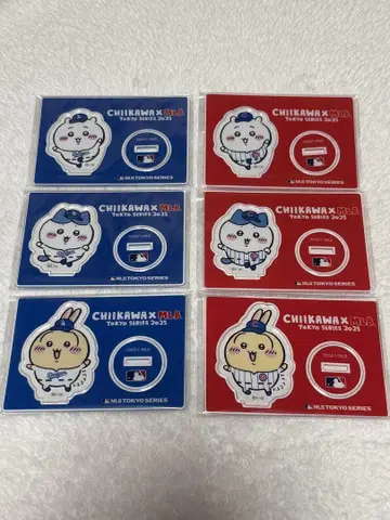 치이카와 MLB 콜라보 다저스 컵스 아크릴 스탠드 하치와레 토끼