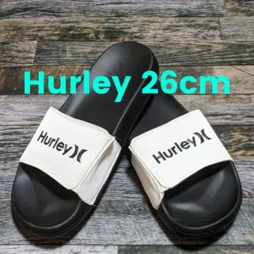 26cm Hurley 스트레치 샌들 할리 비치 샤워 화이트/블랙