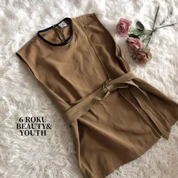 6 ROKU BEAUTY&YOUTH 파이핑 컷 티셔츠 린넨