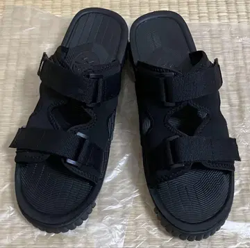 SHKA 샌들 벨트 부착 블랙 28cm