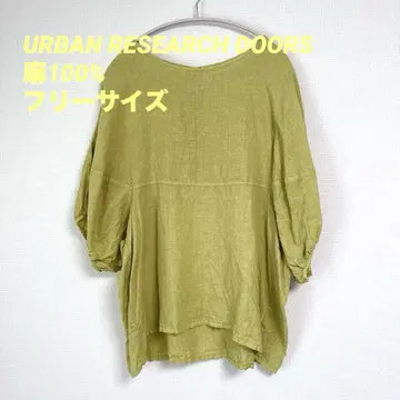 URBAN RESEARCH DOORS 린넨 벌룬 슬리브 블라우스