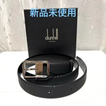 미사용 새상품 던힐 블랙 CHASSIS 카본 느낌 가죽 리버서블 벨트