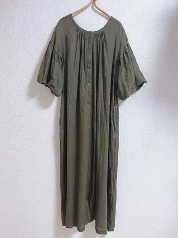 니코앤드 벌룬 소매 원피스 린넨