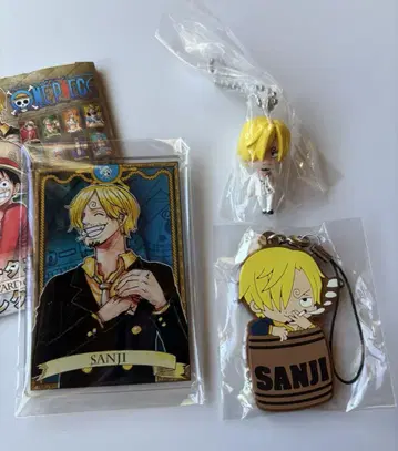 ONEPIECE 상디 스탯 카드 러버 스트랩 키링