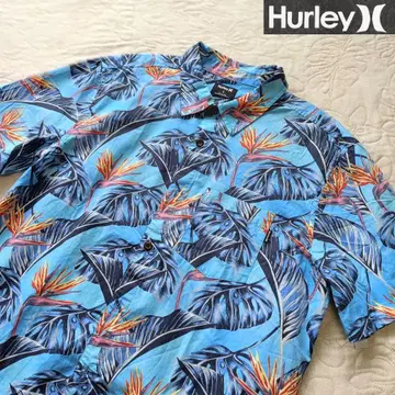 새상품 Hurley 할리 전체 꽃무늬 & 몬스테라 아로하 셔츠 L