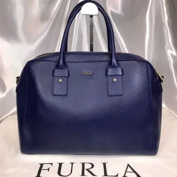 훌라 FURLA 핸드백 보스턴 백 가죽 네이비