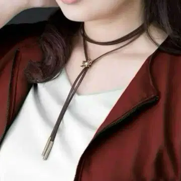 FF7 파이널 판타지 VII 가죽 목걸이 에어리스 초커 새상품