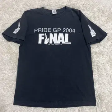 PRIDE GP2004 격투기 티셔츠 블랙 L 사이즈