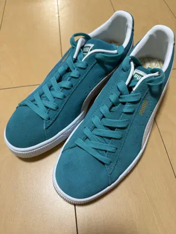 푸마 스웨이드 27cm 블루 그린 미사용 새상품