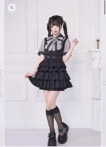 nogenki 2WAY 살로펫 스커트 블랙 M