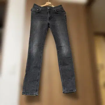 Nudie Jeans 다크 그레이 플레어 데님