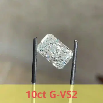 10.00ct G-VS2 래디언트 랩 그로운 다이아몬드
