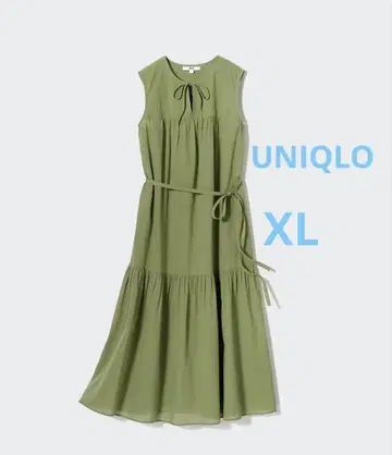 UNIQLO 라이트 코튼 원피스 XL 그린