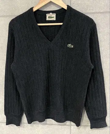 70's 프랑스제 CHEMISE LACOSTE 긴팔 스웨터 V넥