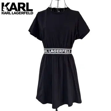 칼 라거펠트 KARL LAGERFELD 반팔 원피스 블랙 M