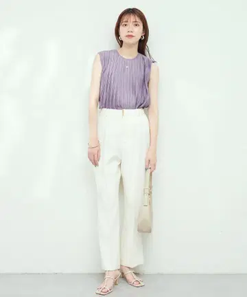 osono 미 플레어 팬츠 흰색