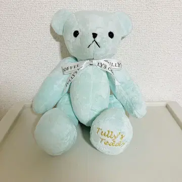 새상품급 Tully's Coffee 베어풀 민트 그린 곰 봉제 인형
