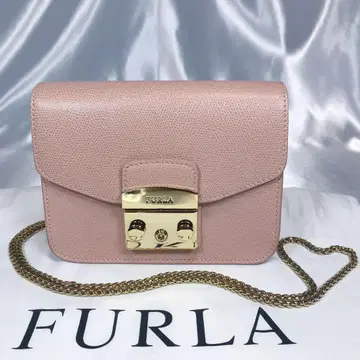 훌라 FURLA 메트로폴리스 숄더백 가죽 체인 핑크