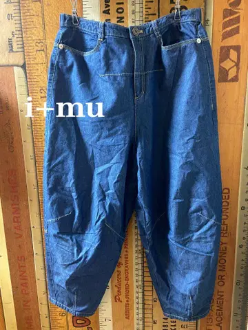 i+mu SENSO UNICO 넉넉하고 귀여운 데님 사루엘 팬츠