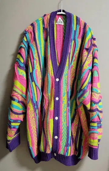 THRIFTY LOOK 멀티 컬러 가디건