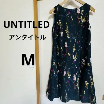 언타이틀 UNTITLED 꽃무늬 보타니컬 슬리브리스 원피스 무릎 기장 M