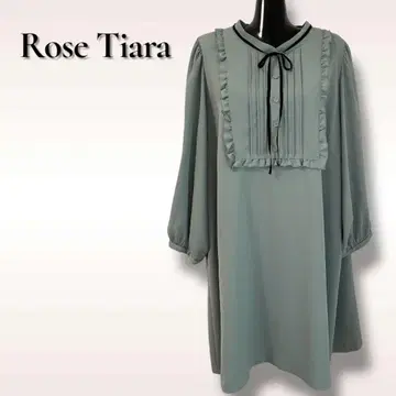 Rose Tiara 리본 프릴 원피스 민트 그린