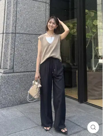 fosie 스트라이프 이지 팬츠