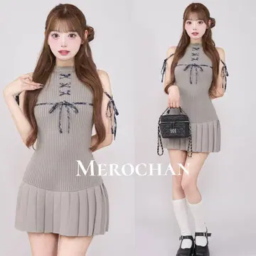 다리치 도킹 레이스업 미니 원피스 프리 GRY