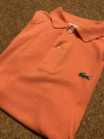 LACOSTE 오렌지 피케 셔츠 사이즈 2
