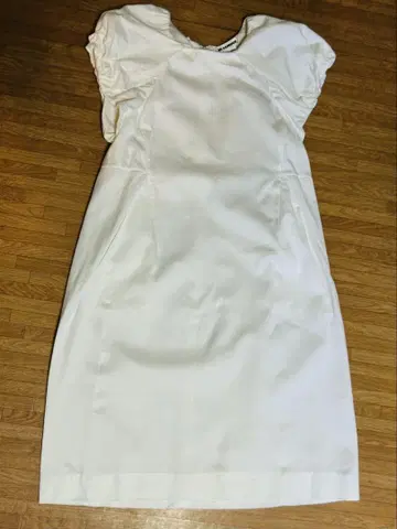 JIL SANDER 화이트 무릎 기장 반팔 원피스