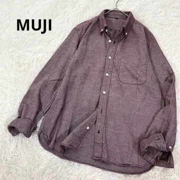 MUJI 무인양품 긴팔 셔츠 버튼 다운 면100 L 사이즈