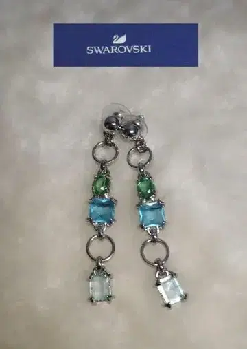 정품 스와로브스키 SWAROVSKI 락 헤비메탈 롱 귀걸이