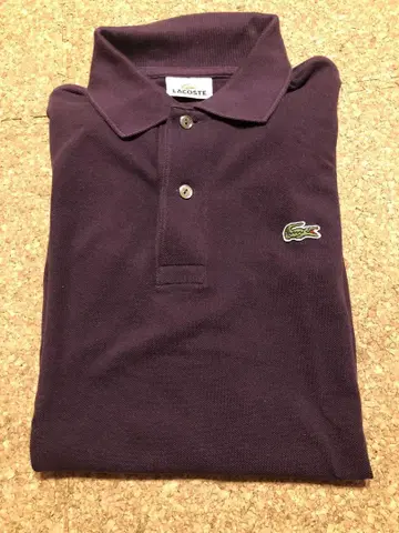 LACOSTE 퍼플 피케 셔츠 사이즈 2