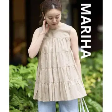 컨디션 최상 마리하 뮤즈 블라우스 베이지 그레이지 프리 사이즈