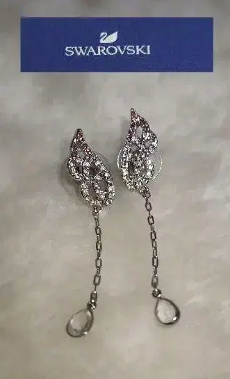 정품 스와로브스키 깃털 페더 SWAROVSKI 체인 롱
